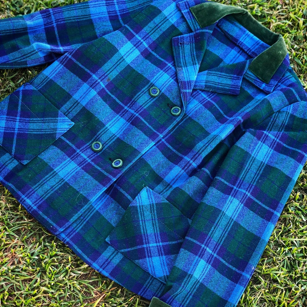 Vintage Kids Plaid Jacket